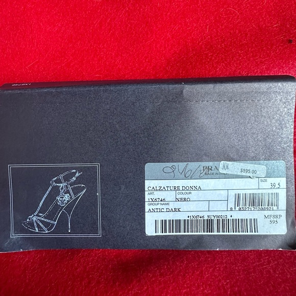 Prada black stiletto t strap sandals. Size 39.5 - Picture 3 of 5